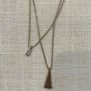 Layered two tone necklace
